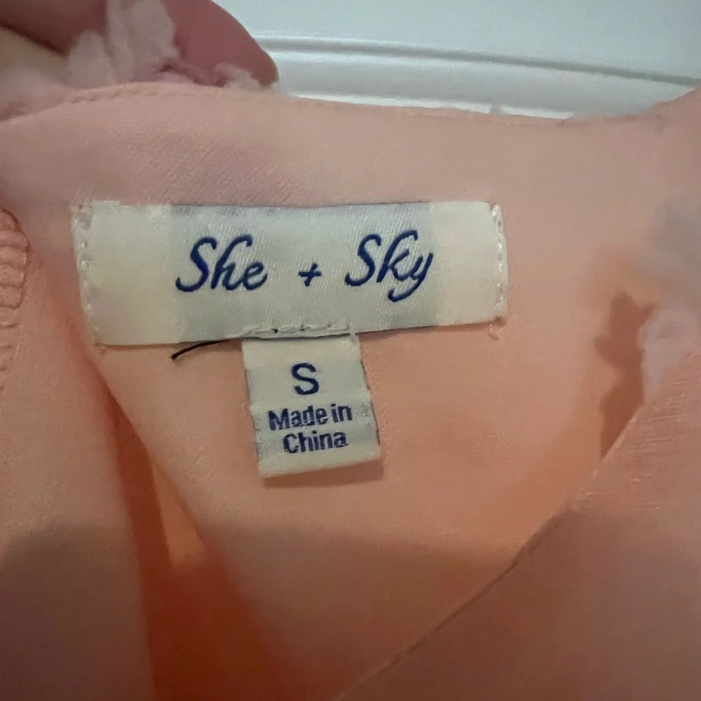 She + Sky Summer Pink Boho Coquette Textured Floral Spaghetti Strap Girly Cami - Picture 3 of 5